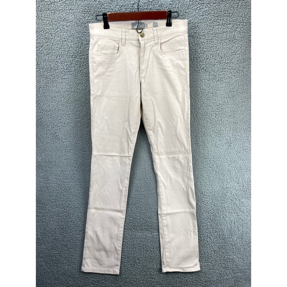 Vince Slim Straight Pants Men's Size 28 Cream Off White Casual Chino Trousers